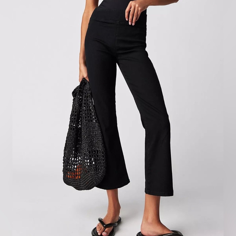 Free People , Black Crop Jeans , Size Medium , NEW